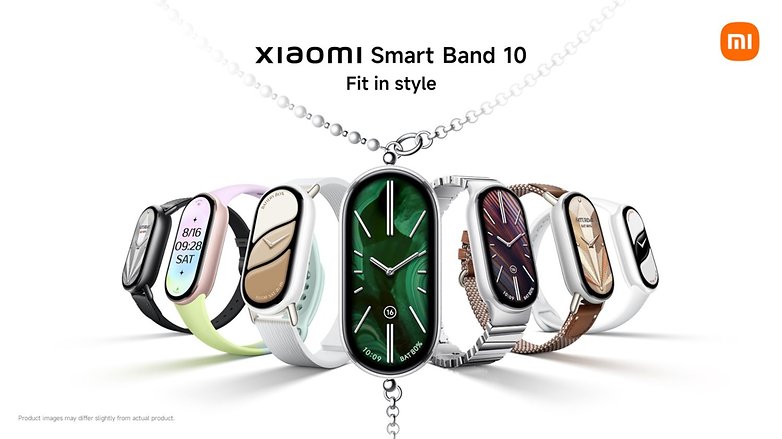 Xiaomi Smart Band 10 in der Frontansicht. Xiaomi Smart Band 10 in der Frontansicht.