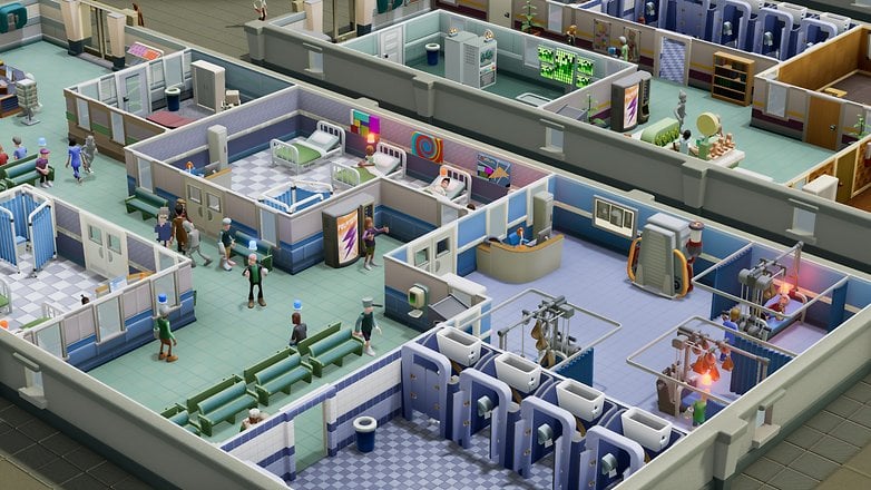 A screenshot of the game Two Point Hospital. A screenshot of the game Two Point Hospital.