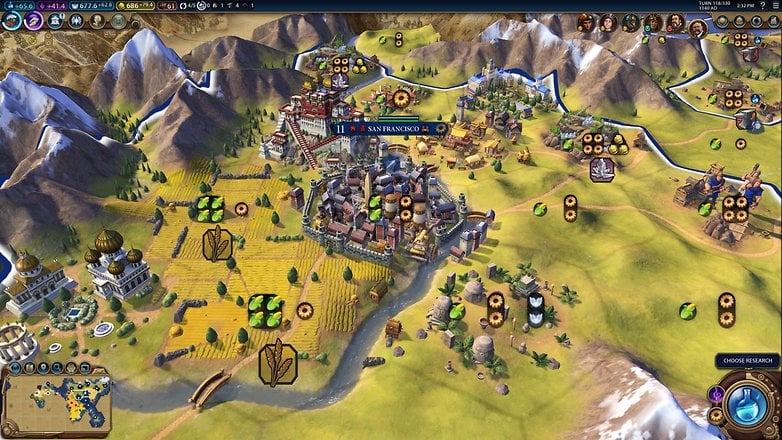 A screenshot of the game Civilization VI Platinum Edition. A screenshot of the game Civilization VI Platinum Edition.