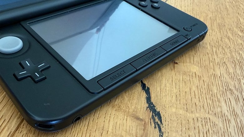 The lower screen of a Nintendo 3DS.