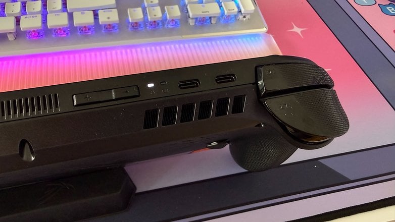 The top of the ROG Xbox Ally X. The top of the ROG Xbox Ally X.