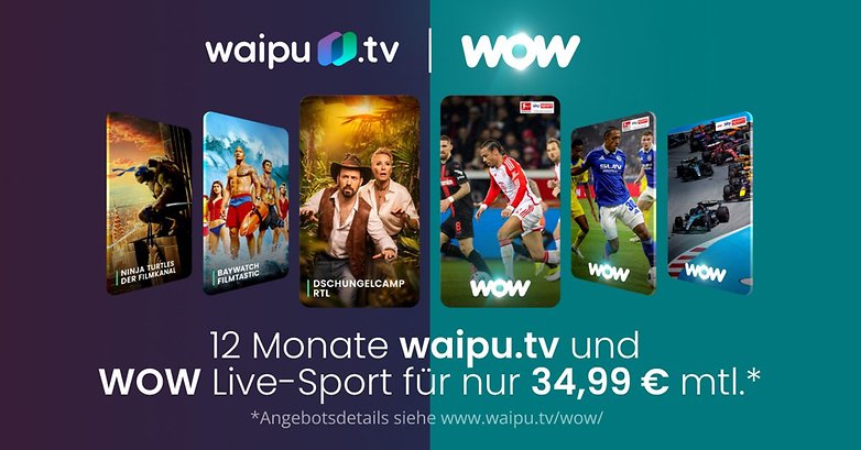 waipu.tv und WOW Live-Sport im Abo-Bundle