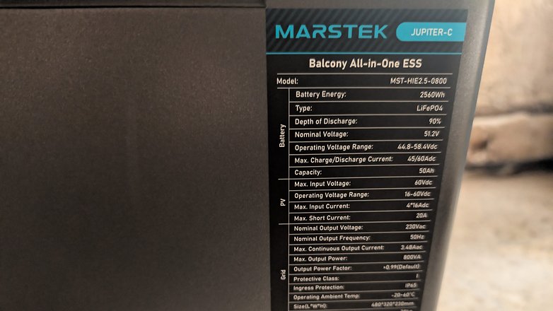 Marstek Jupiter C Plus Typenschild Marstek Jupiter C Plus Typenschild