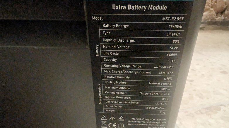 Marstek Jupiter C Plus Typenschild Erweiterungsbatterie Marstek Jupiter C Plus Typenschild Erweiterungsbatterie