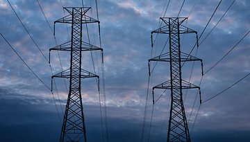 Strommast als Sinnbild für Stromnetz
