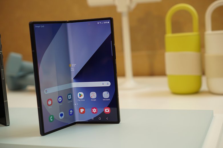 Samsung Galaxy Z Fold 6 half-way open