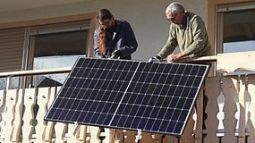 Solaranlage wird aufgebaut